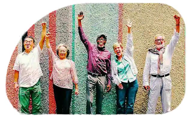 image - group of older, independent, friends