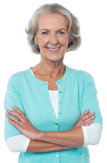 independent senior woman looking for resources